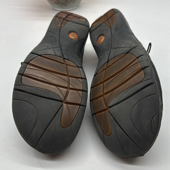 Clarks Black Leather Slip-On Loafers with Moccasin Stitching MCL8236E - Picture 5 of 6